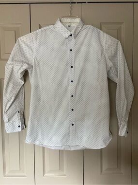 Muse Fath Cotton Micro Print Long Sleeve Button Front Men's Shirt Medium